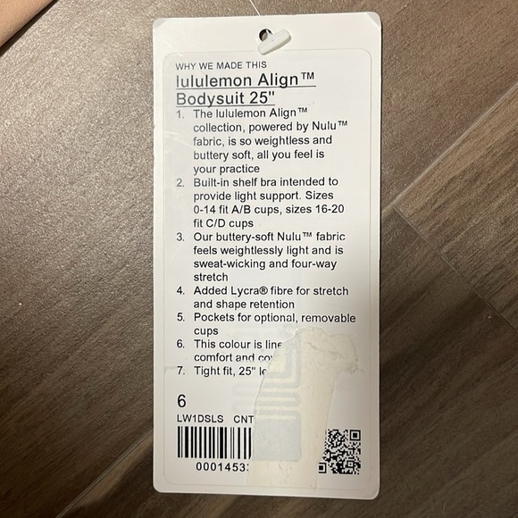 NWT Lululemon Align Bodysuit 25" - Picture 5 of 7